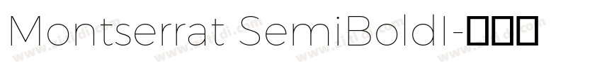 Montserrat SemiBoldI字体转换